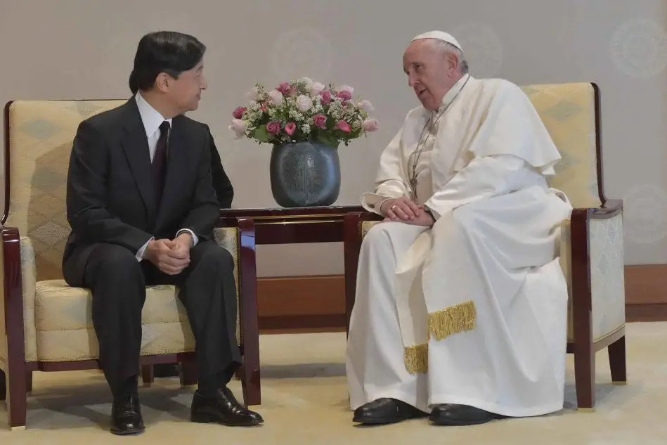 Naruhito e Papa Francesco (Ansa - Vatican Media)