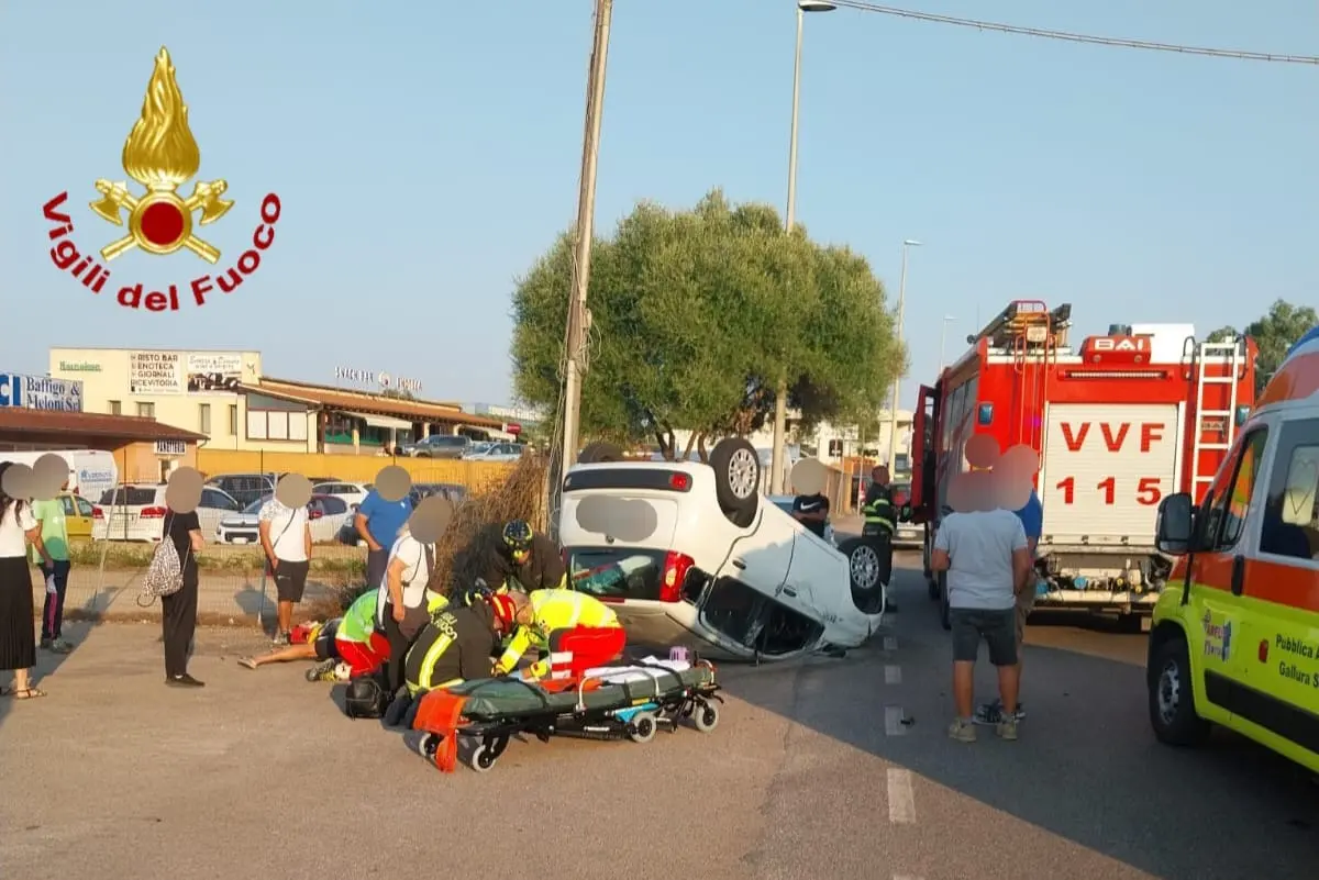 Arzachena, l'incidente in viale Costa Smeralda