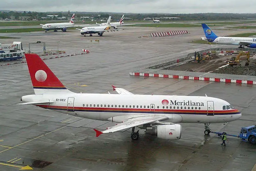 Un'aereo Meridiana