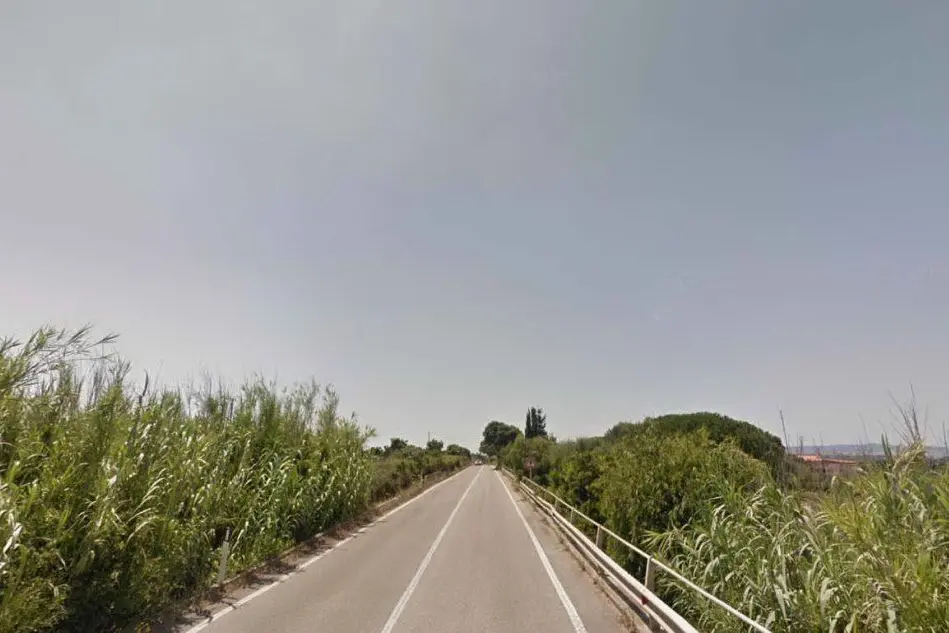 La strada che collega Sant'Antioco e Calasetta (Google Maps)