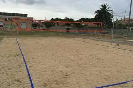 Il nuovo campo di beach volley a Nurachi