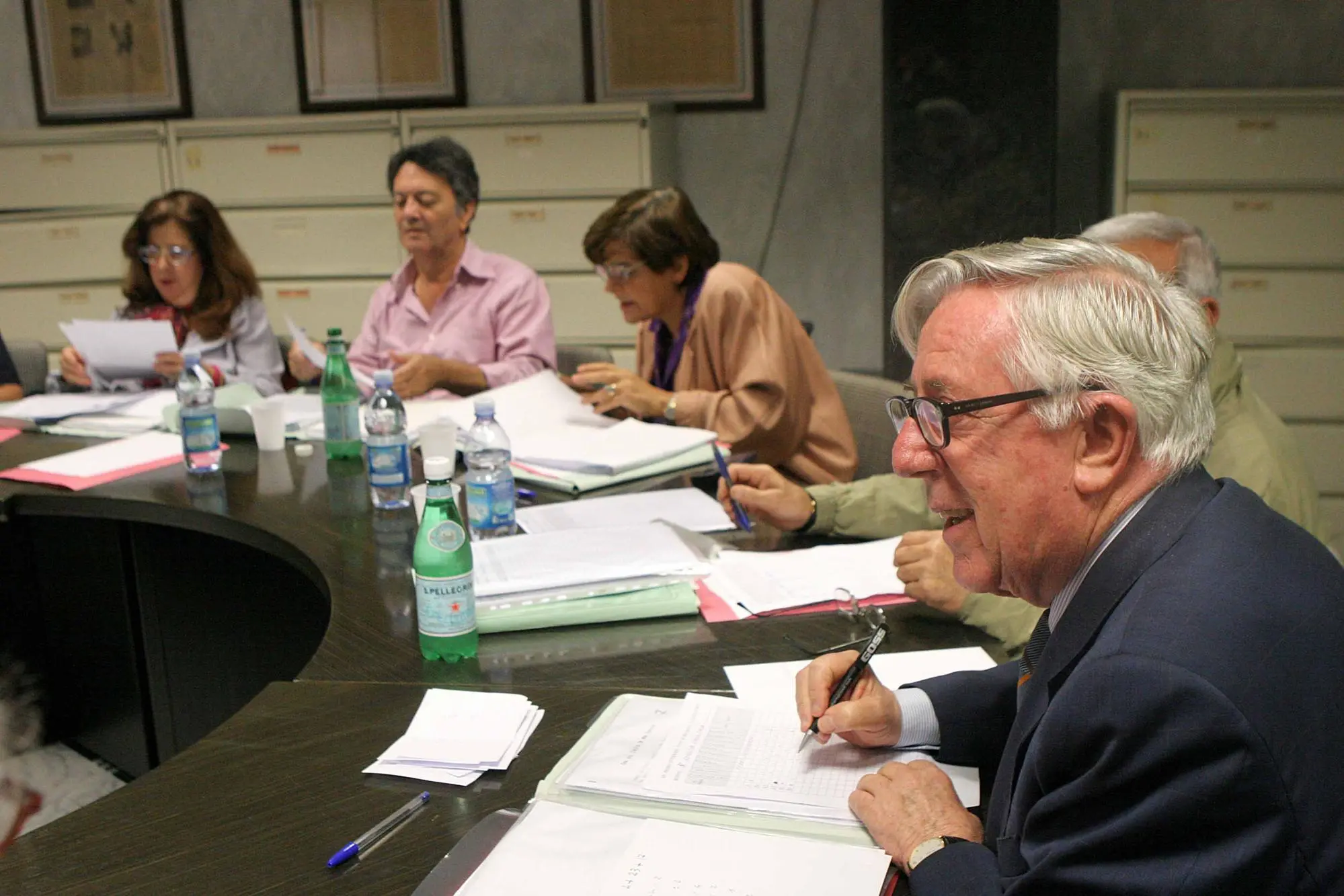 Gianni Filippini in redazione (archivio)