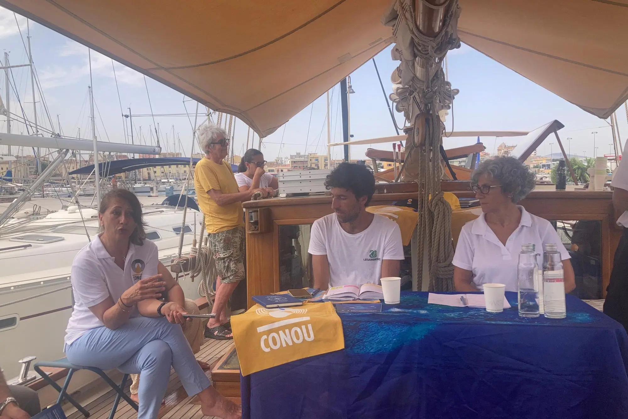 La presentazione dei dati di Goletta verde a Porto Torres (foto Pala)