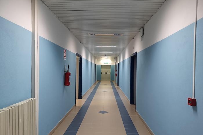 Il reparto Covid all'ospedale Marino di Alghero (Ansa)