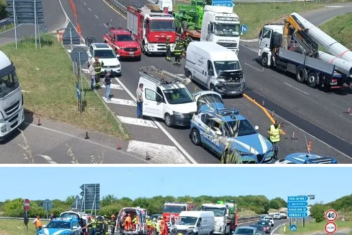 I mezzi coinvolti e i soccorsi a Paulilatino