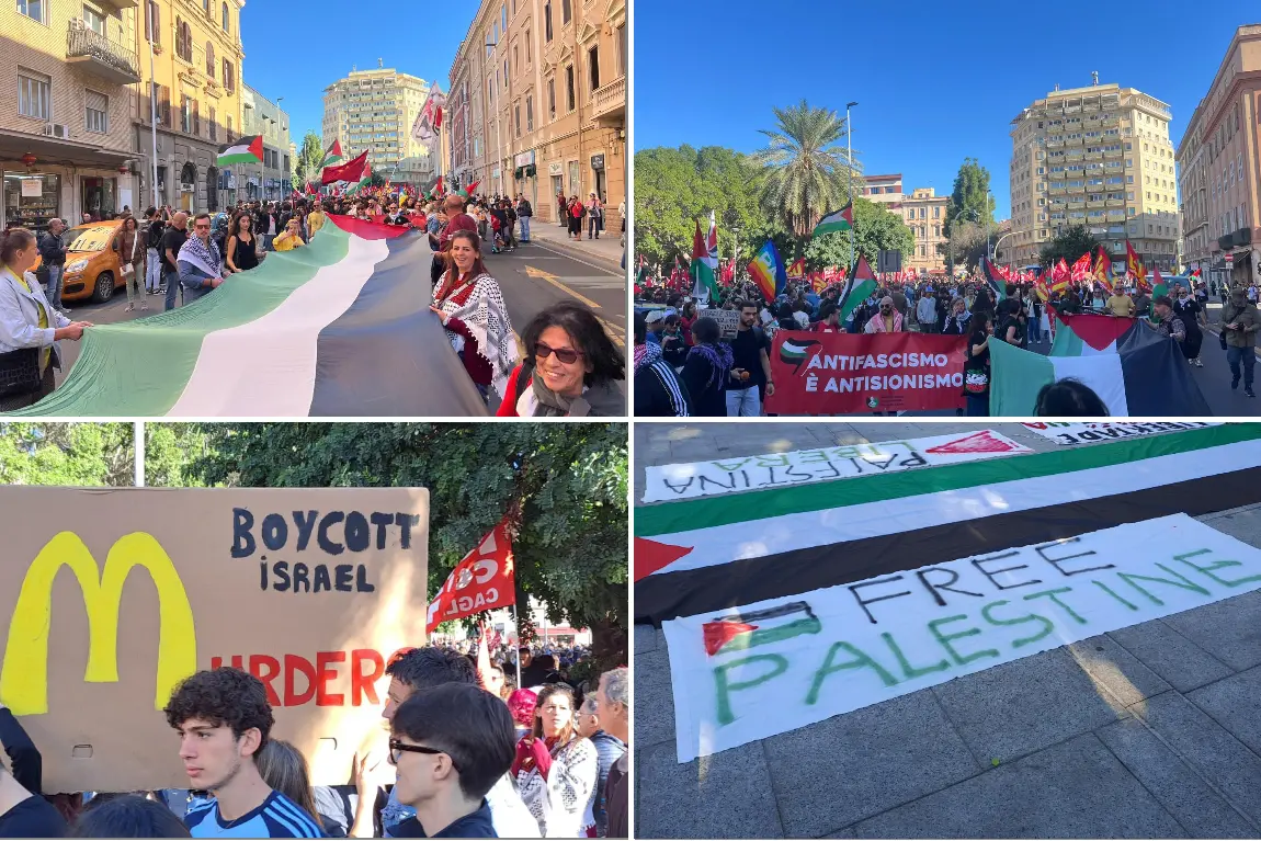 La manifestazione a Cagliari
