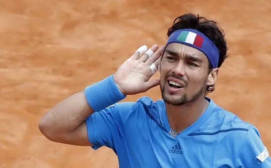 Fabio Fognini dopo la grande vittoria in tre facili set su Andy Murray a Napoli