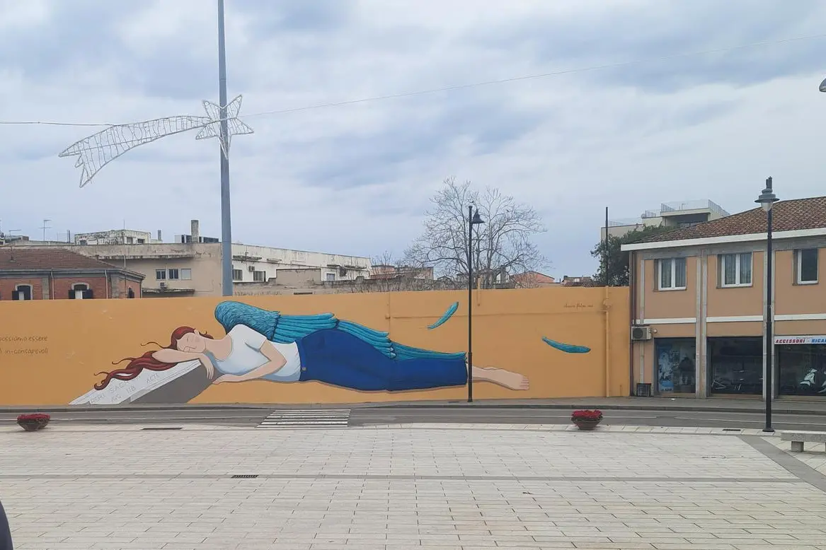 Il murale (foto Careddu)