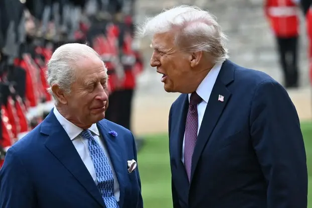 Re Carlo e Donald Trump (foto ansa)