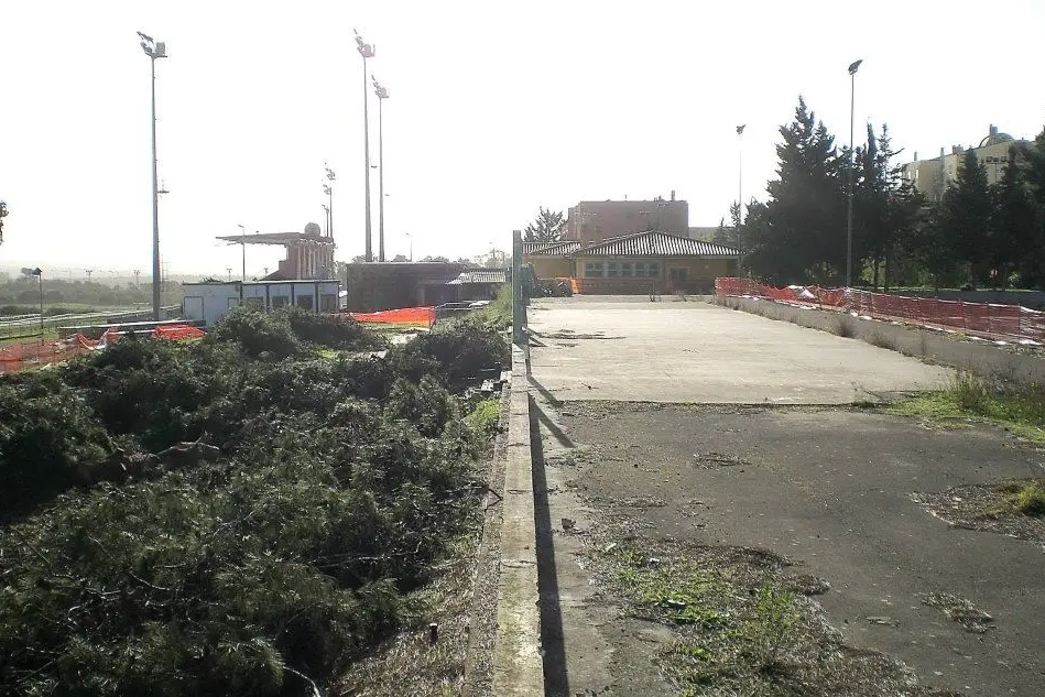 L'area in cui sorgeranno i nuovi campi (foto Accademia Tennis Sassari)