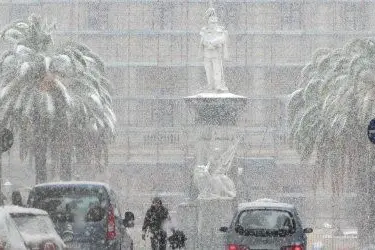 Sassari sotto la neve. Foto Gloria Calvi