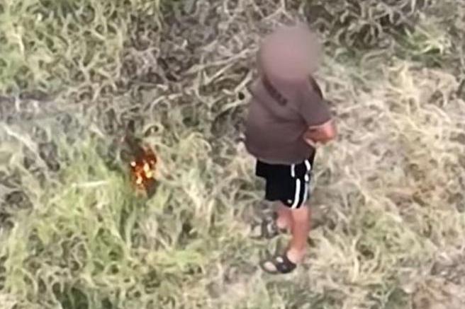 Arsonist sets fire but does not notice the drone: caught red-handed, risks up to 10 years