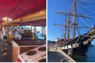 Le visite a bordo della nave Palinuro a Porto Torres (foto Pala)