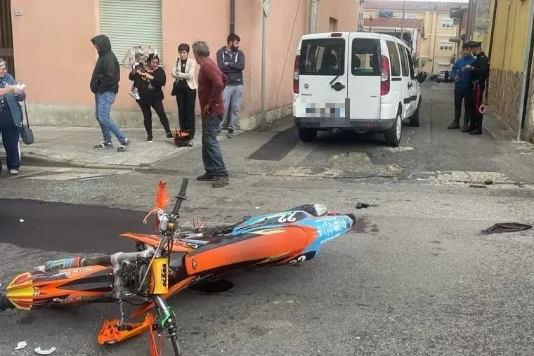 I mezzi coinvolti nell'incidente a Villacidro