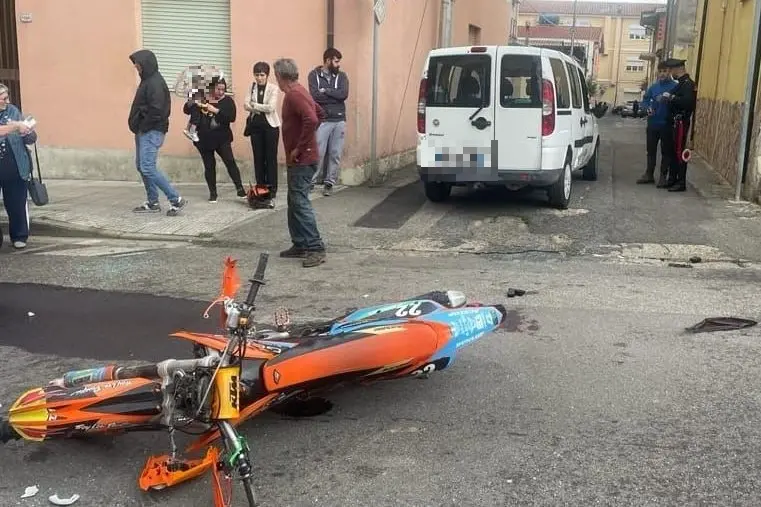 I mezzi coinvolti nell'incidente a Villacidro