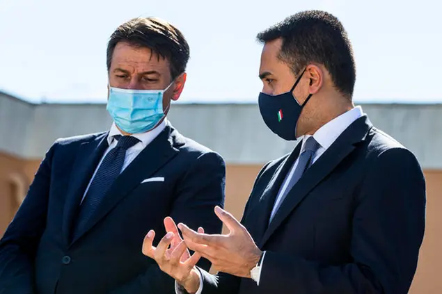 Giuseppe Conte e Luigi Di Maio (Ansa)
