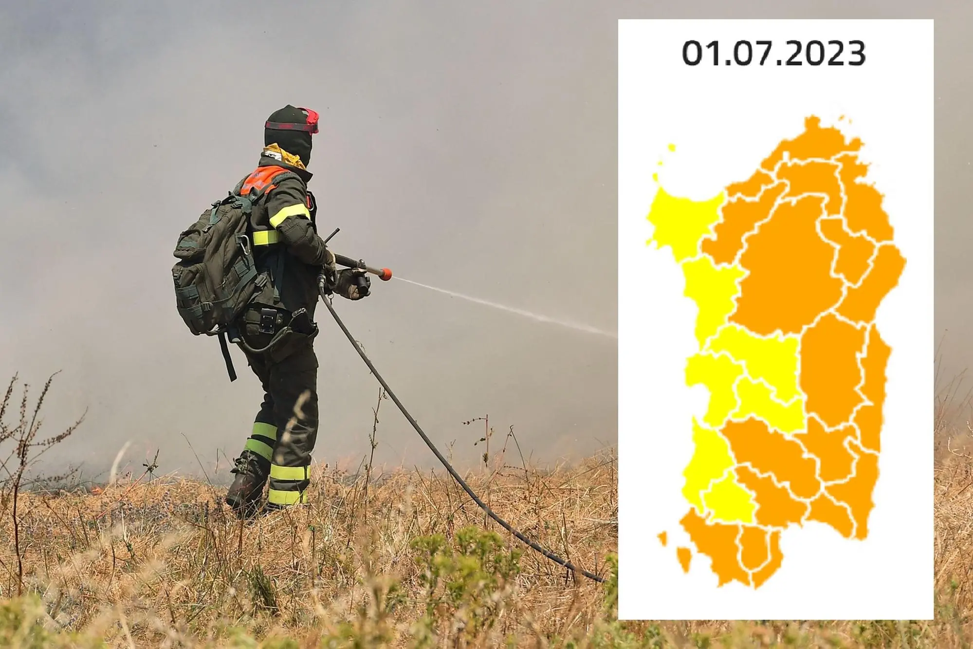 Pericolo incendi alto per il primo luglio in Sardegna