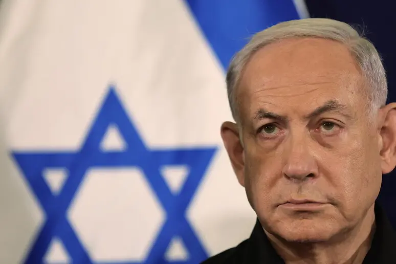 Il premier israeliano Netanyahu (foto Ansa)