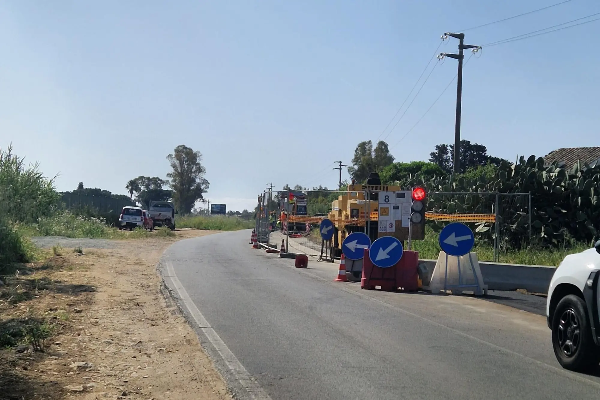 Un cantiere sulla litoranea (g. da.)