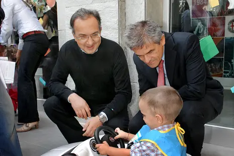 All'inaugurazione dell'asilo aziendale Fiat Mirafiori baby, nel 2007
