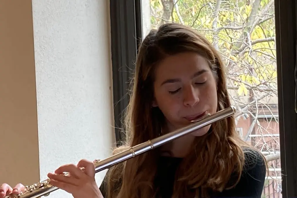 La flautista nuorese Martina Porcheddu (foto concessa)