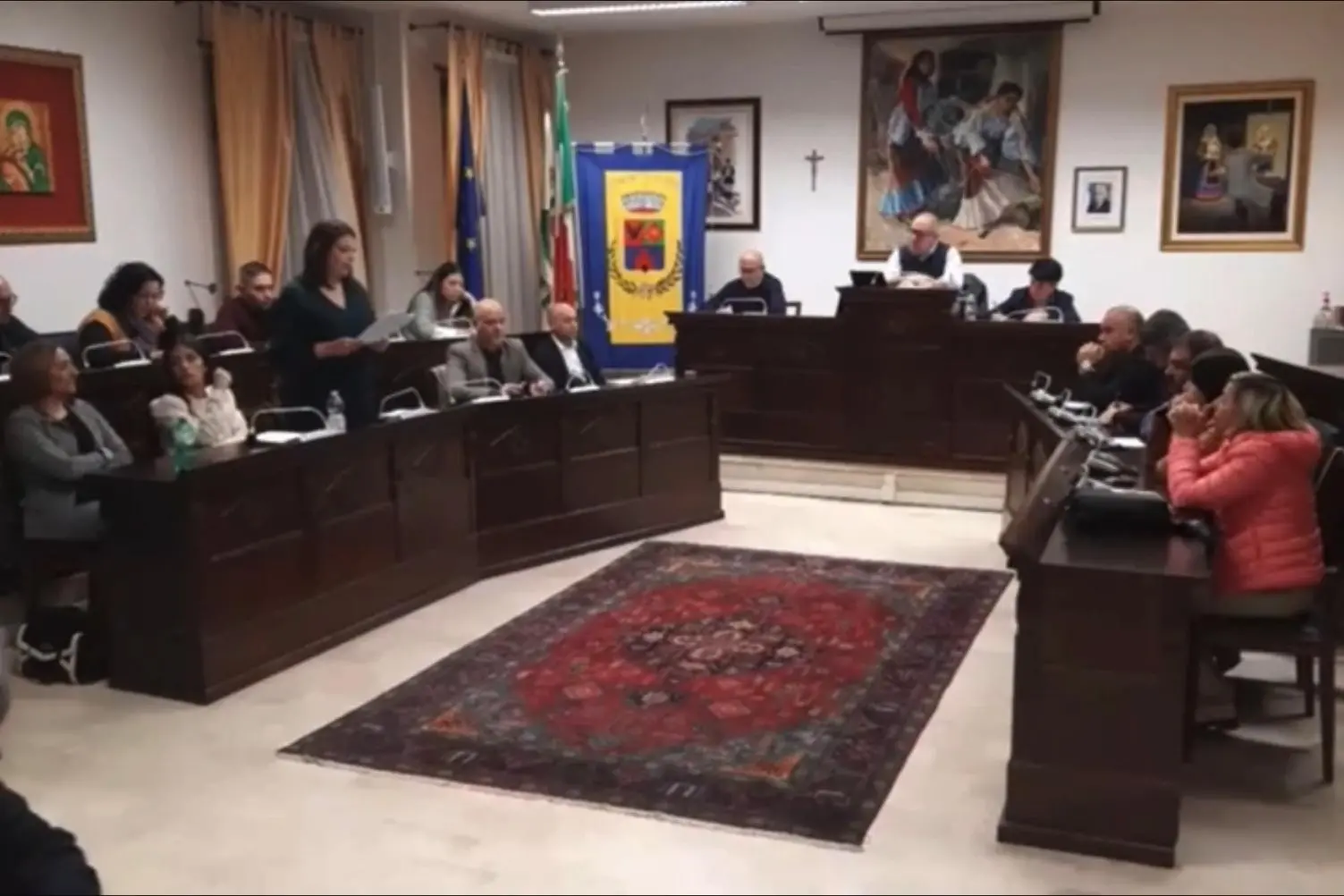 L'ex assessora Alessia Cucca interviene in Consiglio comunale