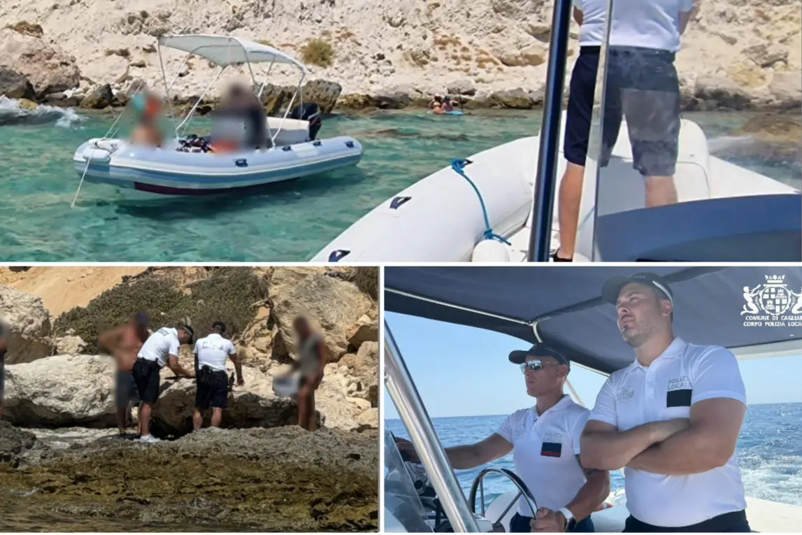 Controlli della polizia locale di Cagliari in mare