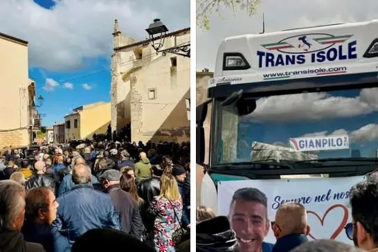 Centinaia di persone per l'addio a Gianfranco Pilo (foto concessa)