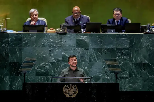 Zelensky all'Onu (Ansa)