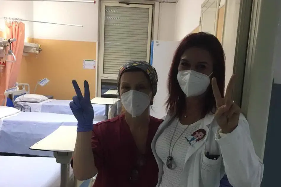 Operatrici sanitarie dell’ospedale (Foto C.Cossu)