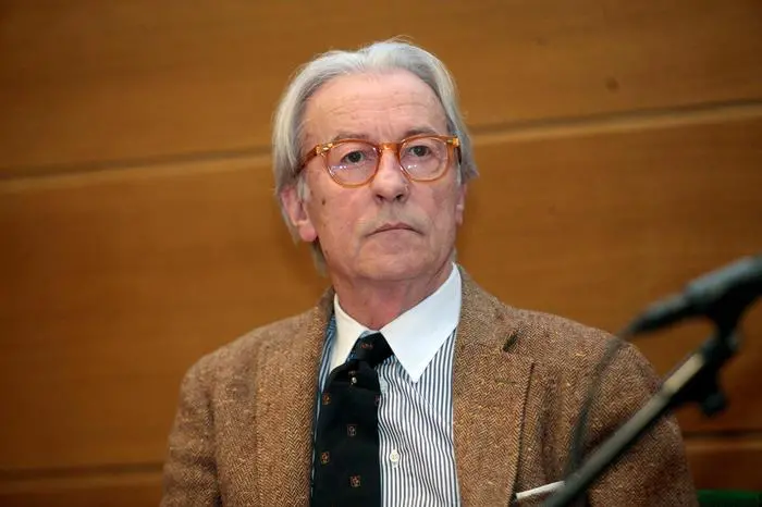 Vittorio Feltri alla presentazione del libro di Gennaro Sangiuliano "Putin. Vita di uno Zar", Milano, 21 dicembre 2015. ANSA/MOURAD BALTI