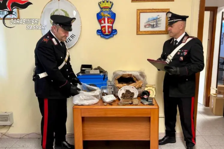 La droga sequestrata (foto Carabinieri)