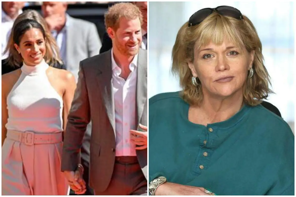 Harry e Meghan, a destra Samantha Markle (Ansa)
