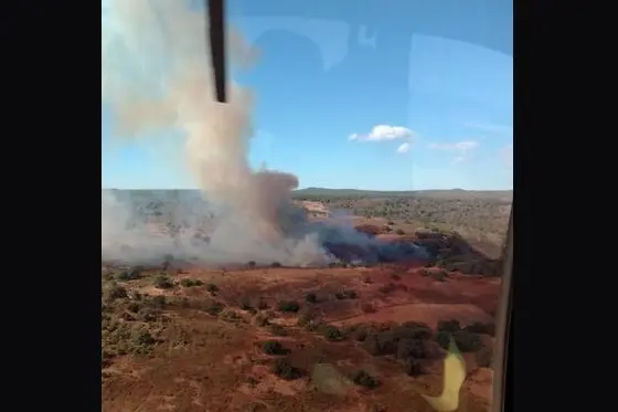 Le fiamme a Santu Lussurgiu