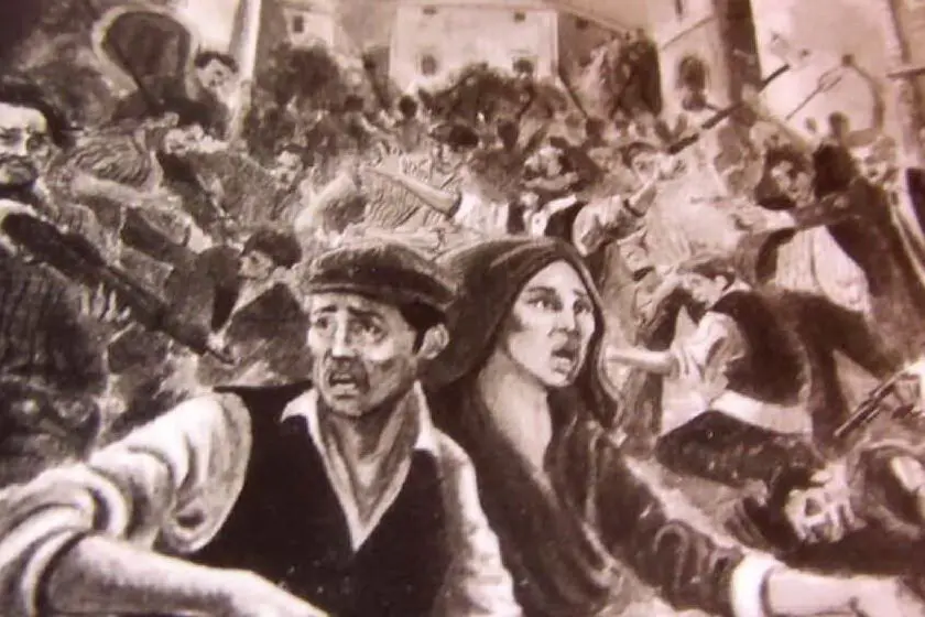 Il massacro dei sardi a Itri (foto L'Unione Sarda - Calvi)
