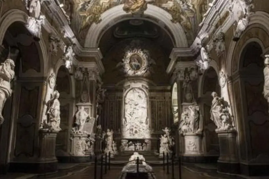 La Cappella di Sansevero a Napoli (foto Ansa
)