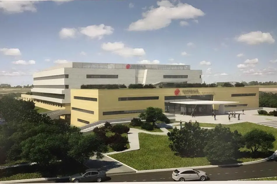 Un'immagine del progetto del nuovo ospedale di San Gavino