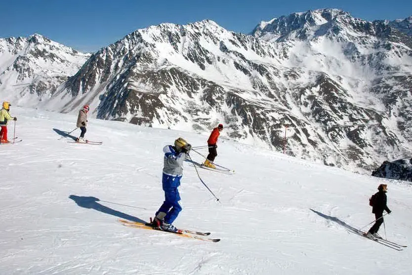 Pista di sci in Val d'Aosta