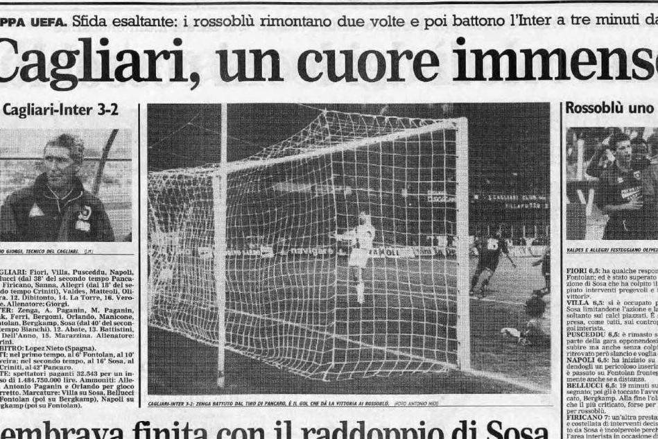 #AccaddeOggi: 30 marzo 1994, il 3-2 del Cagliari all'Inter in Coppa Uefa