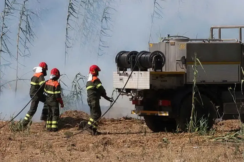 Le squadre anti-incendio della Forestale (Foto Corpo Forestale)