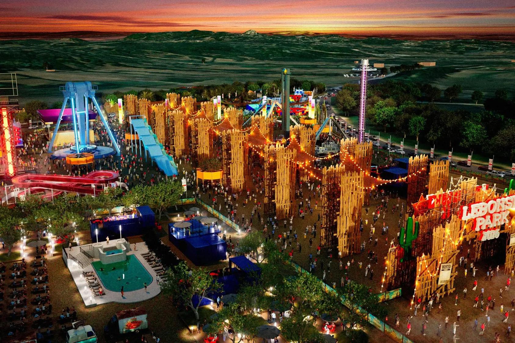 Il Lebonski park nella simulazione del progetto