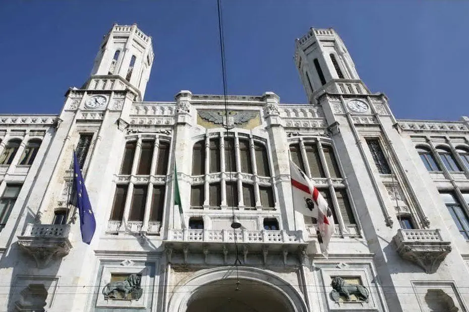 Il palazzo del Municipio di Cagliari