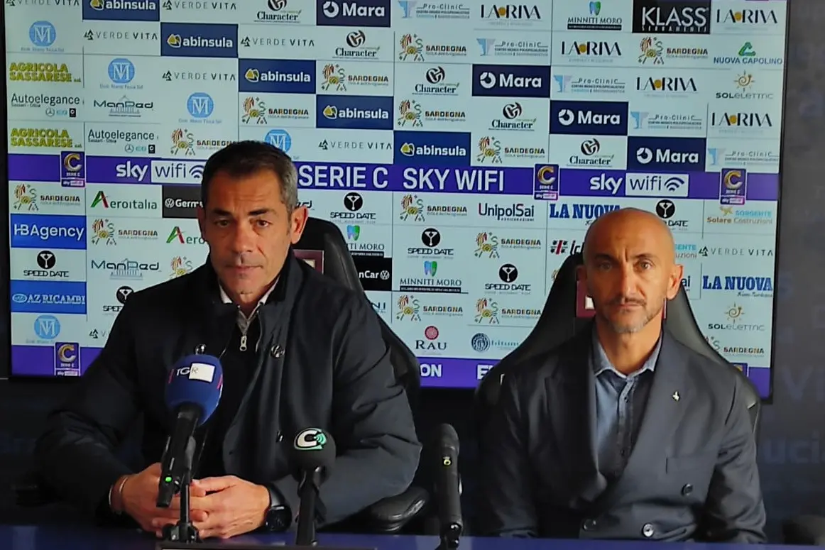 Il presidente Stefano Udassi e il direttore sportivo Andrea Colombino (foto G. Marras)