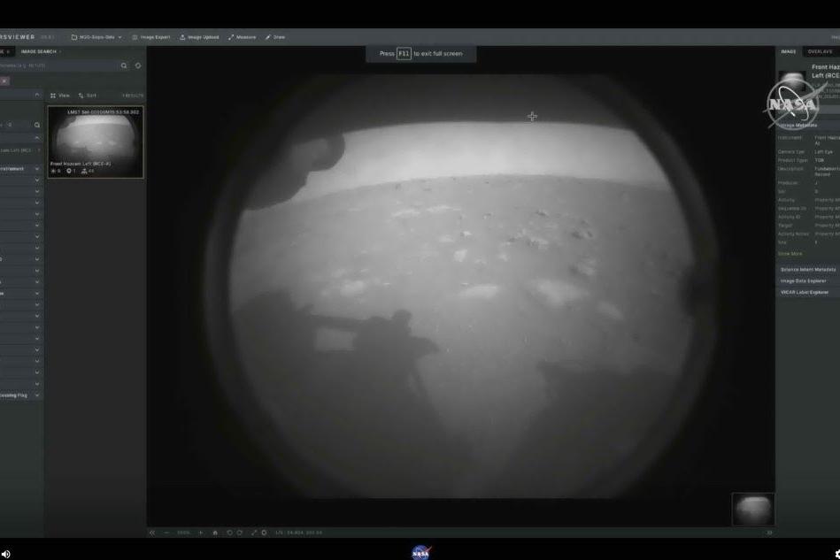 L'arrivo di Perseverance su Marte, i dati catturati dalla Sardinia Deep Space Antenna