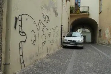 Una strada del centro storico di Oristano