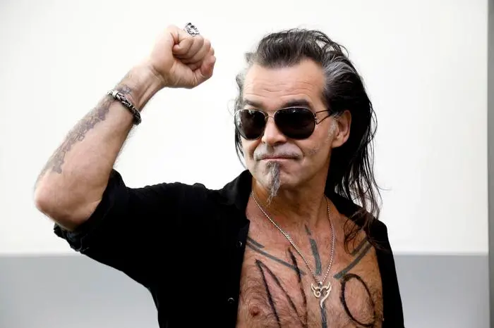 Piero Pelu' al photocall per il lancio del nuovo album di brani inediti "Pugili Fragili" a Milano, 20 febbraio 2020.ANSA/Mourad Balti Touati