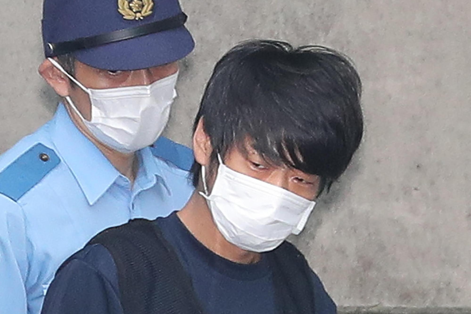 Tetsuya Yamagami in arresto (foto Ansa)