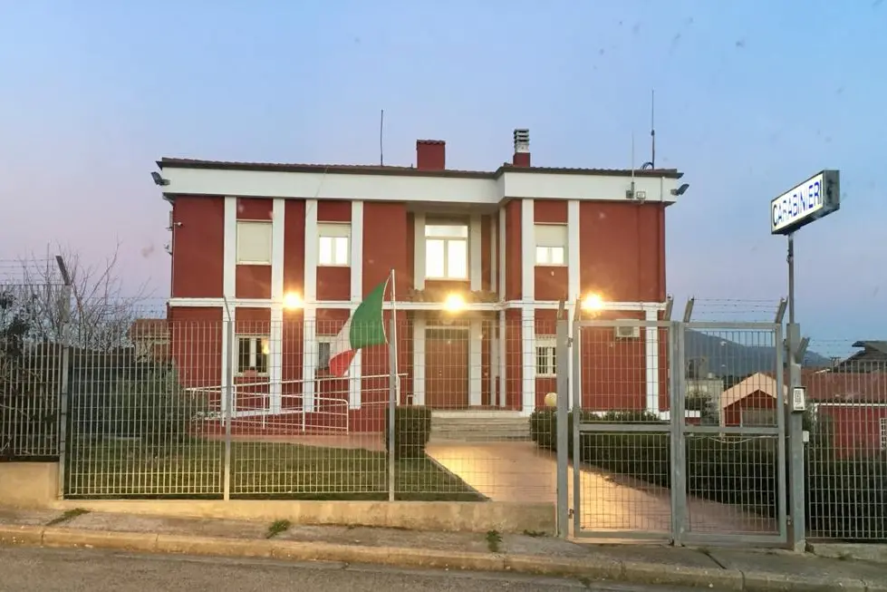 La caserma dei carabinieri di Gesturi