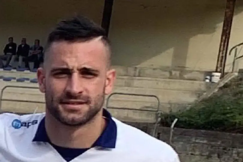 Lello Fenu, 25 anni, attaccante e capocannoniere del Sorso (foto Tellini)