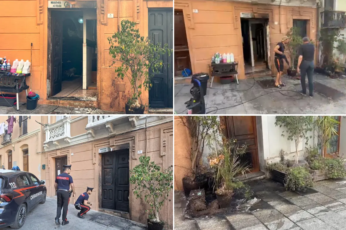Cagliari, attentato incendiario contro la moschea